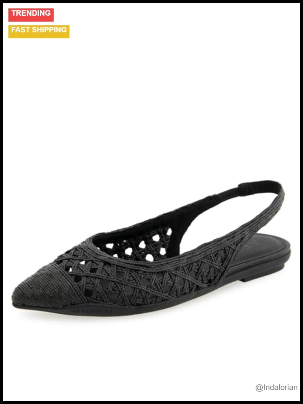 Aerosoles Diego Slingback Pointed Toe Flats with OrthoLite Cushioning